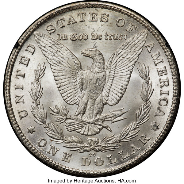 Morgan $1  Carson City Mint, GSA Hoard Hard package [Type] MS66 thumbnail 4