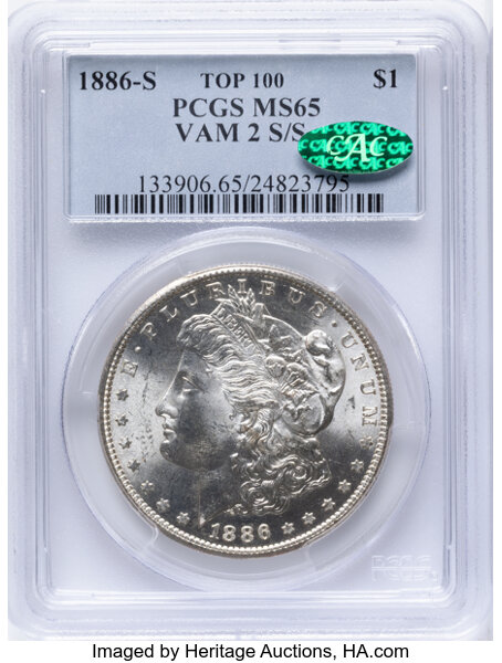 1886-S/S $1  Repunched Mintmark, VAM-2 MS thumbnail 3
