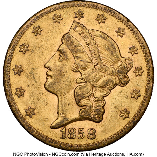1858-S $20  MS thumbnail 4