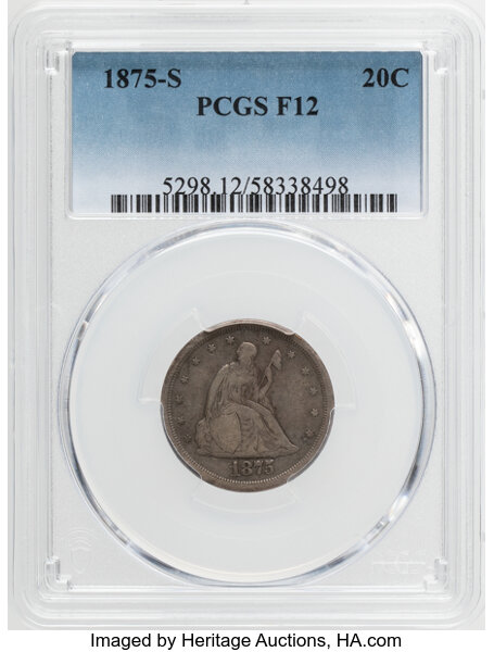 1875-S 20c MS PL thumbnail 2