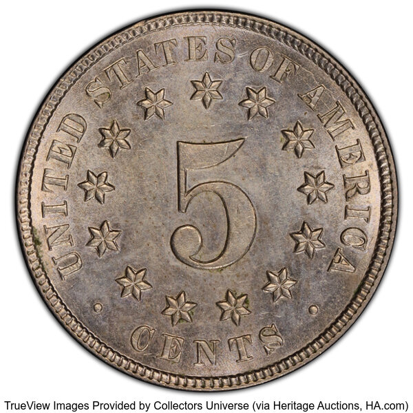 1873 5c Open 3 MS63 thumbnail 2