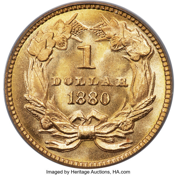 1880 G$1 MS66 thumbnail 2
