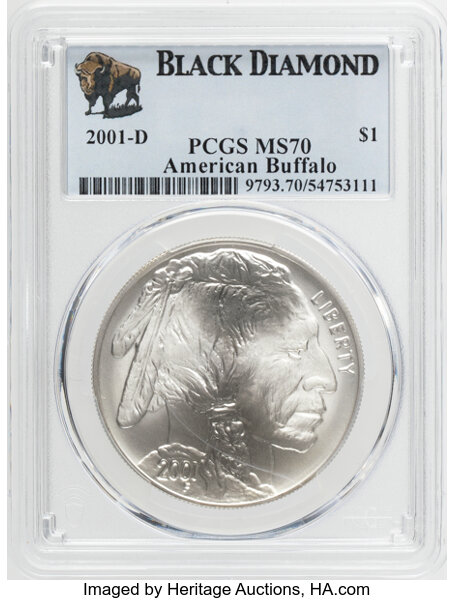 2001-D S$1 American Buffalo MS thumbnail 3