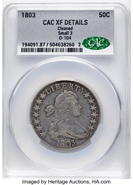 1803 50c Small 3, O-104 MS thumbnail 2
