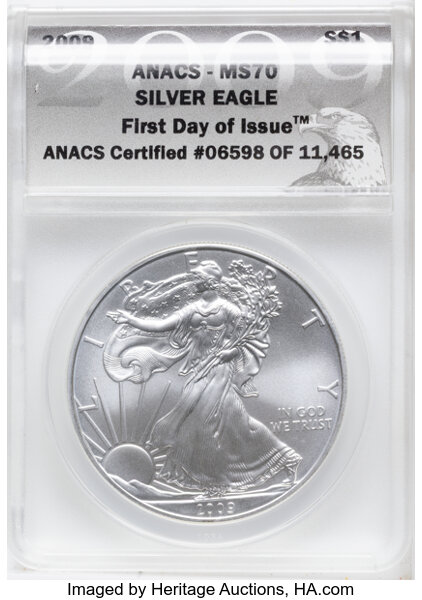 2009-(W) $1  Silver Eagle, Struck at West Point Mint MS thumbnail 2