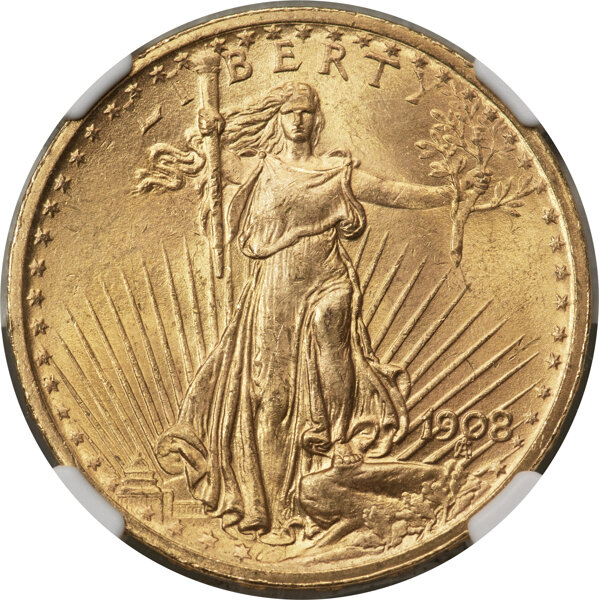 1908 $20  Motto MS thumbnail 5