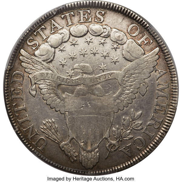1799 $1  Irregular Date, 15 Stars, B-4, BB-153 MS thumbnail 4