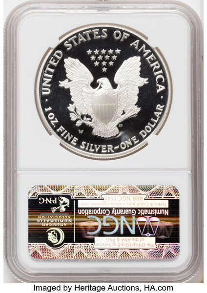 1995-W $1  Silver Eagle PR DCAM PR68 DCAM CAC thumbnail 2