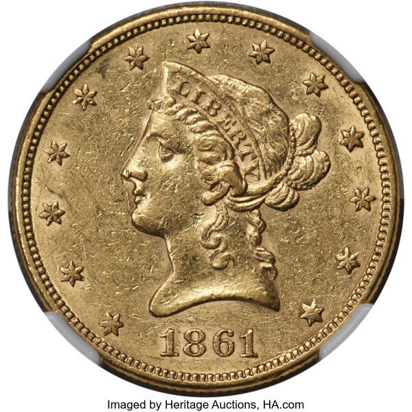 1861 $10  MS thumbnail 3