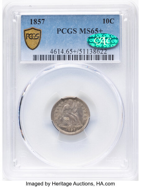 1857 10c MS68 thumbnail 10