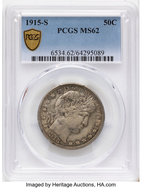 1915-S 50c MS62 thumbnail 2