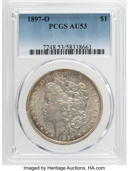 1897-O $1  Reverse Die Breaks, VAM-6A MS thumbnail 2