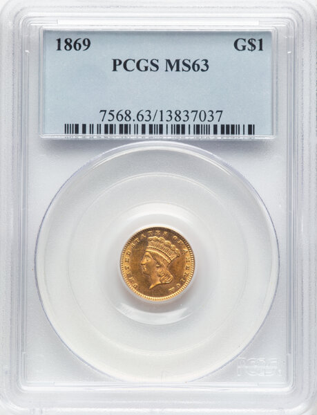 1869 G$1 MS thumbnail 3