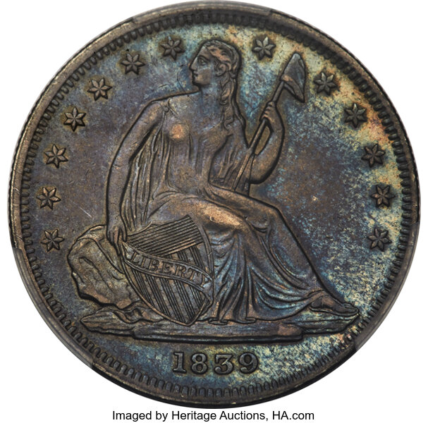 1839 50c No Drapery MS thumbnail 9