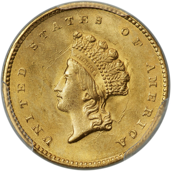 1855 G$1 Type 2 MS thumbnail 2