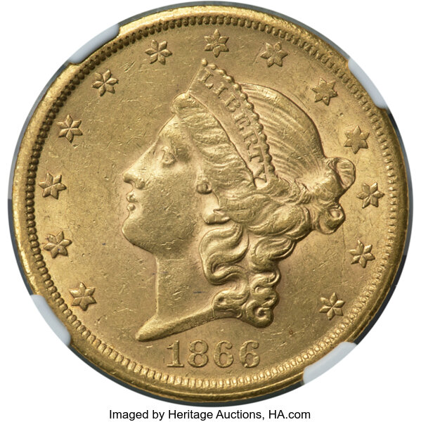 1866-S $20  Motto MS thumbnail 4