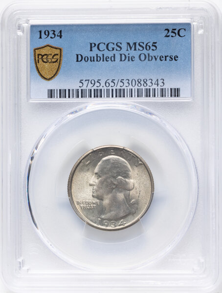 1934 25c Doubled Die Obverse, FS-101 MS thumbnail 8
