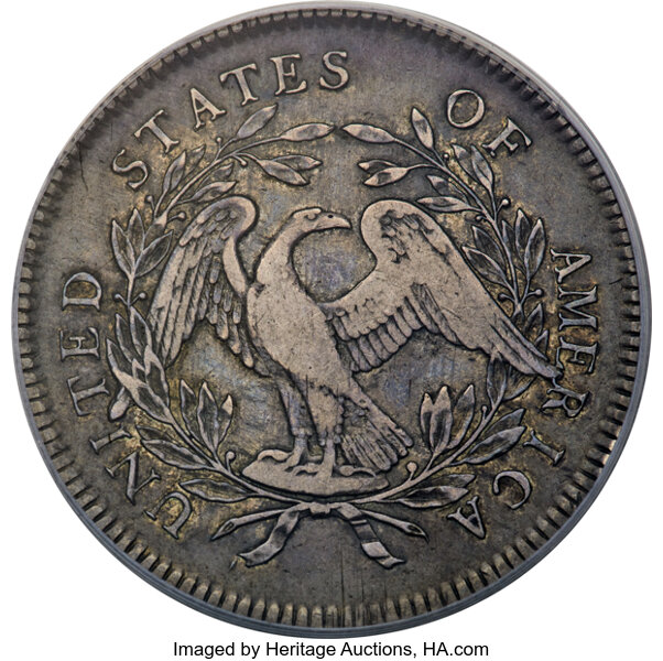 1795 $1  Flowing Hair, 3 Leaves, B-7, BB-18 MS thumbnail 7