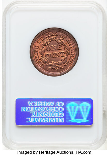 1856 1c Upright 5, N-10 MS BN thumbnail 6