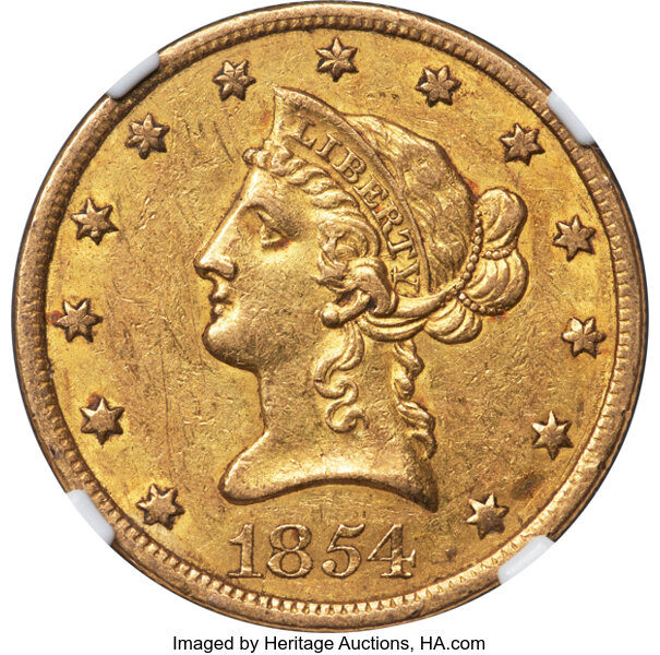 1854-O $10  Small Date MS thumbnail 3