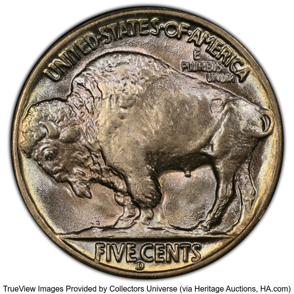 1938-D/D 5c Buffalo MS67 CAC thumbnail 6