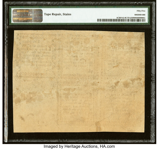 Aug 6, 1789 $3/90 Pennsylvania (Fr. PA274) thumbnail 5