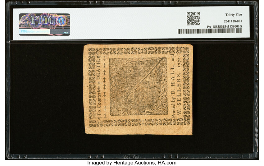 Apr 3, 1772 2s Pennsylvania (Fr. PA156) thumbnail 7