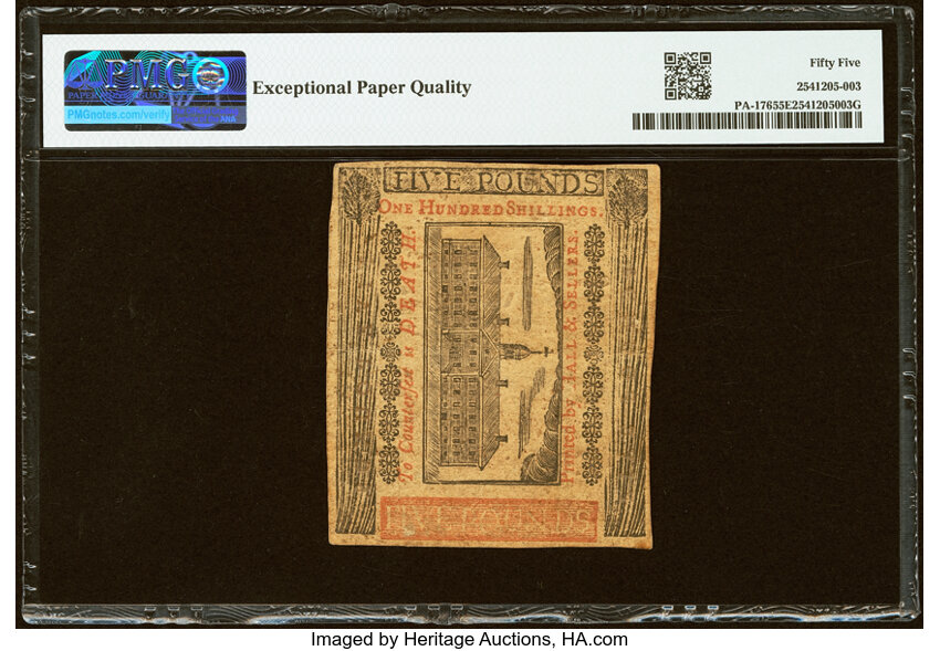 Apr 10, 1775 £5 Pennsylvania (Fr. PA176) thumbnail 10