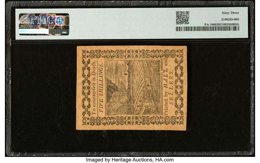 Oct 1, 1773 5s Pennsylvania (Fr. PA166) thumbnail 10