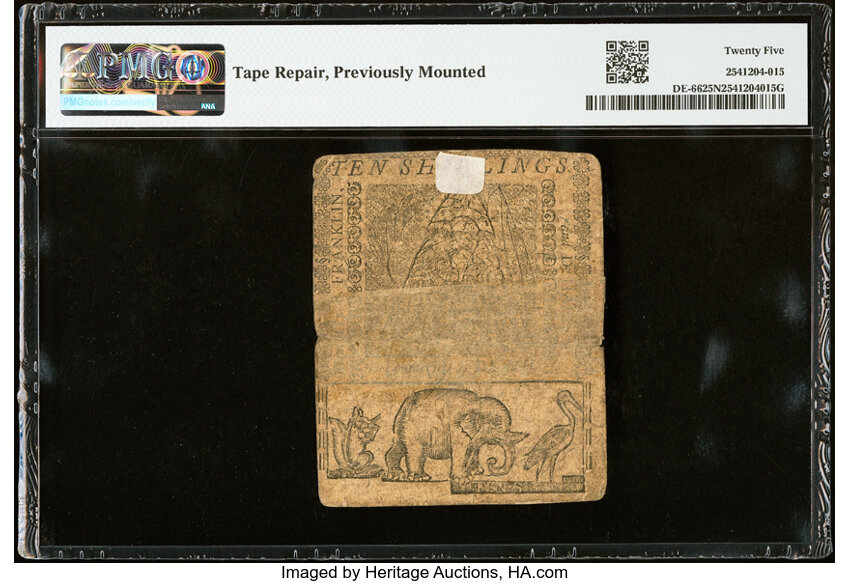 Jun 1, 1759 10s Delaware (Fr. DE66) thumbnail 5