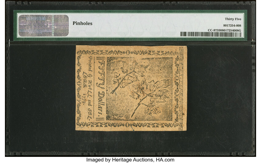Jan 14, 1779 $50  Continental Currency (Fr. CC97) thumbnail 8