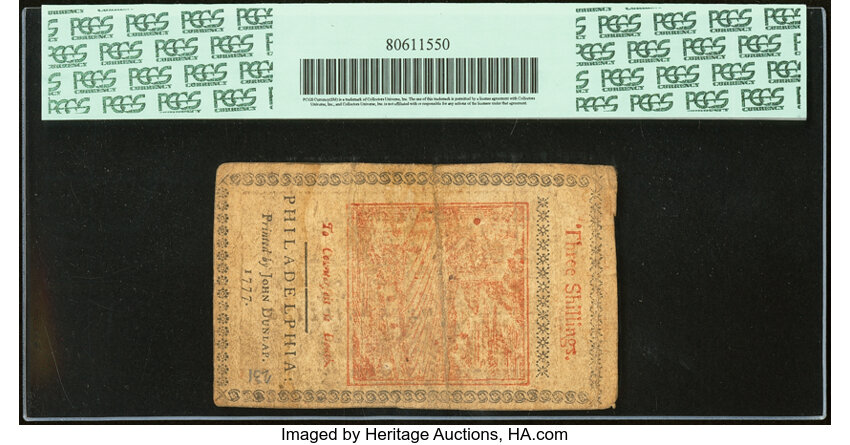 Apr 10, 1777 3s Pennsylvania (Fr. PA216b) thumbnail 3