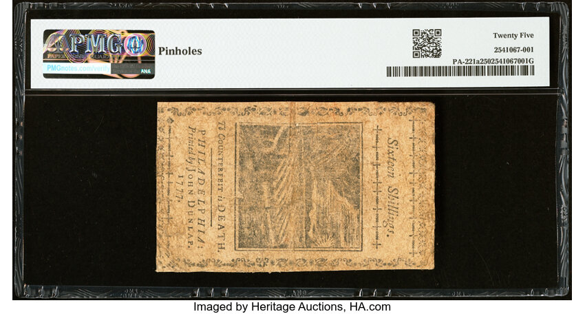 Apr 10, 1777 16s Pennsylvania (Fr. PA221a) thumbnail 4