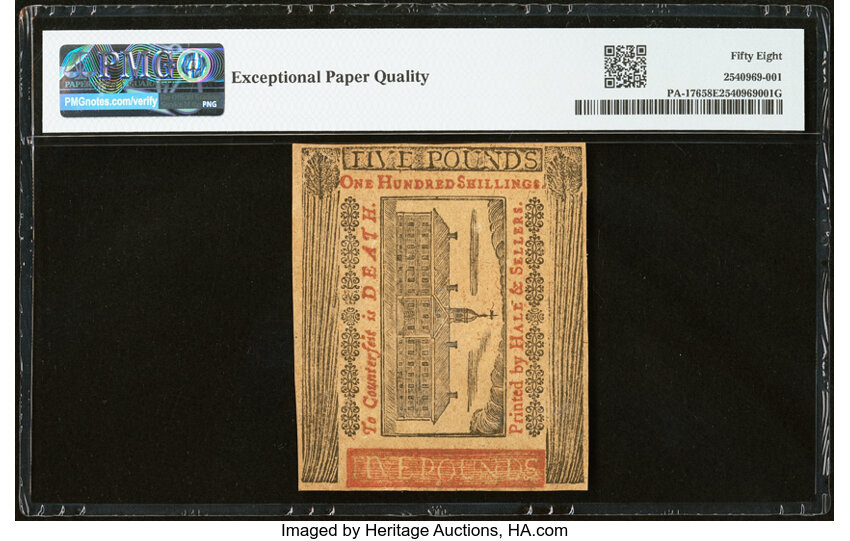 Apr 10, 1775 £5 Pennsylvania (Fr. PA176) thumbnail 9