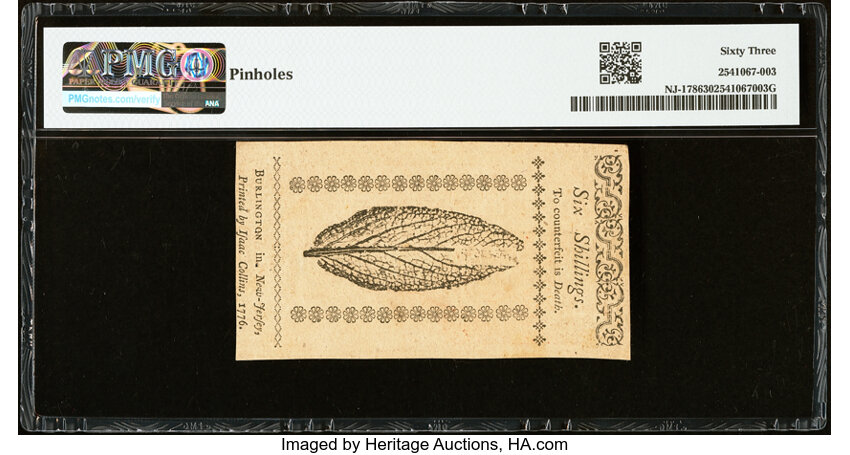 Mar 25, 1776 6s New Jersey (Fr. NJ178) thumbnail 17