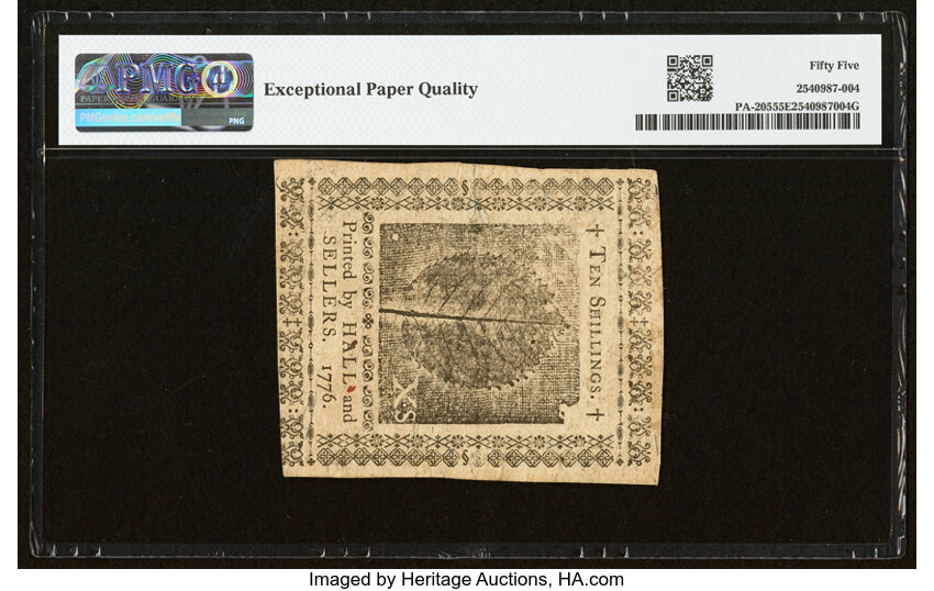Apr 25, 1776 10s Pennsylvania (Fr. PA205) thumbnail 5