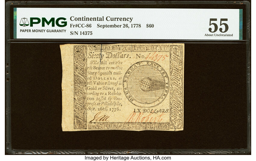 Sep 26, 1778 $60  Continental Congress (Fr. CC86) thumbnail 5