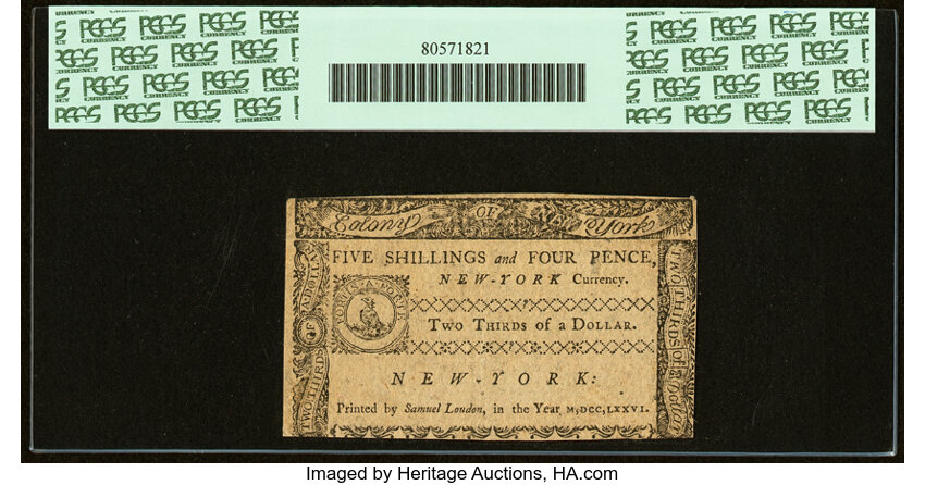 Mar 5, 1776 $2/3 New York (Fr. NY190) thumbnail 6