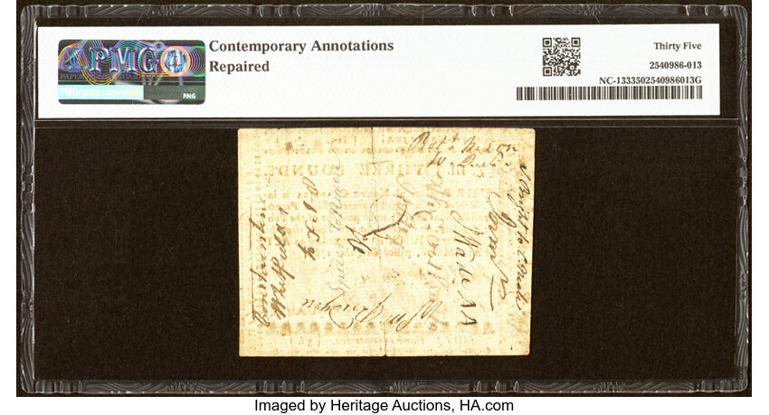 Dec 1768 £3 North Carolina (Fr. NC133) thumbnail 9