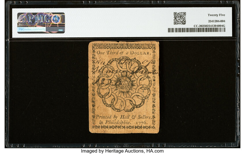 Feb 17, 1776 $1/3 Continental Congress (Fr. CC20) thumbnail 17