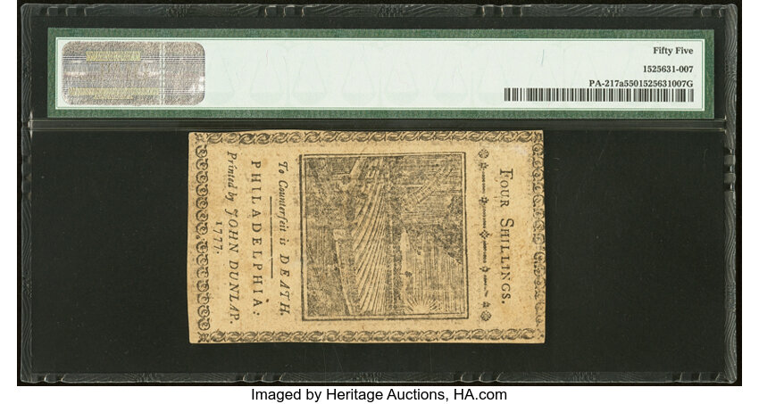 Apr 10, 1777 4s Pennsylvania (Fr. PA217a) thumbnail 3