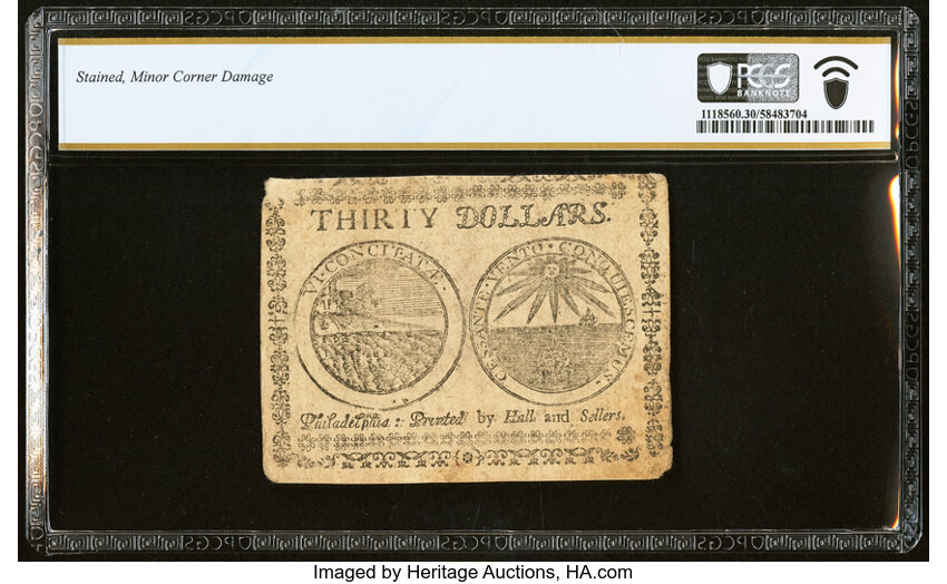 Jul 22, 1776 $30  Continental Congress (Fr. CC46) thumbnail 8