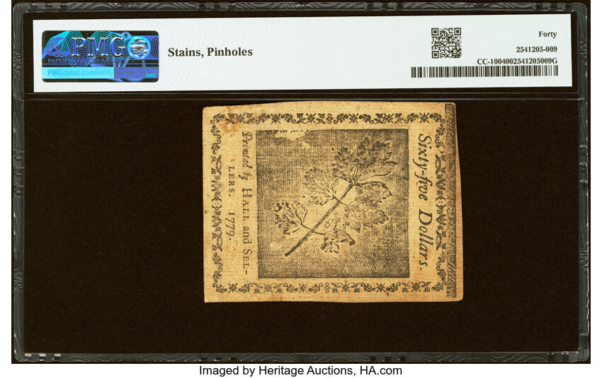 Jan 14, 1779 $65  Continental Congress (Fr. CC100) thumbnail 8