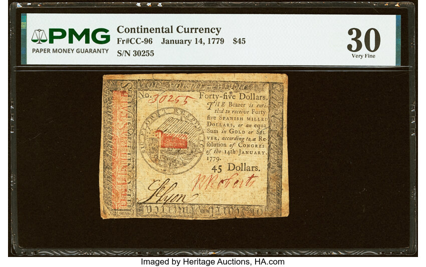 Jan 14, 1779 $45  Continental Congress (Fr. CC96) thumbnail 3