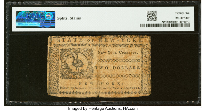 Aug 13, 1776 $2  New York (Fr. NY202) thumbnail 4
