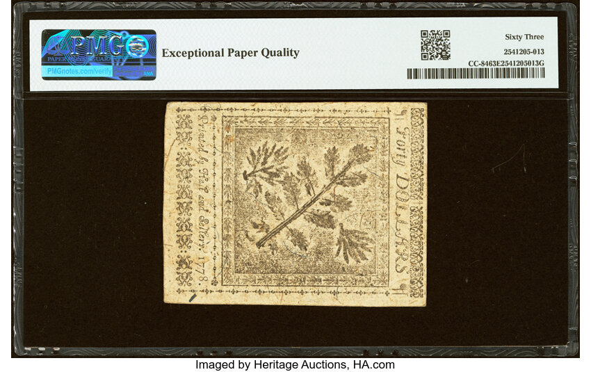 Sep 26, 1778 $40  Continental Congress (Fr. CC84) thumbnail 19