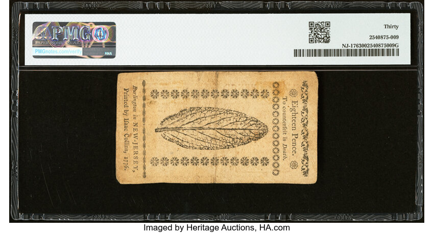 Mar 25, 1776 18d New Jersey (Fr. NJ176) thumbnail 15