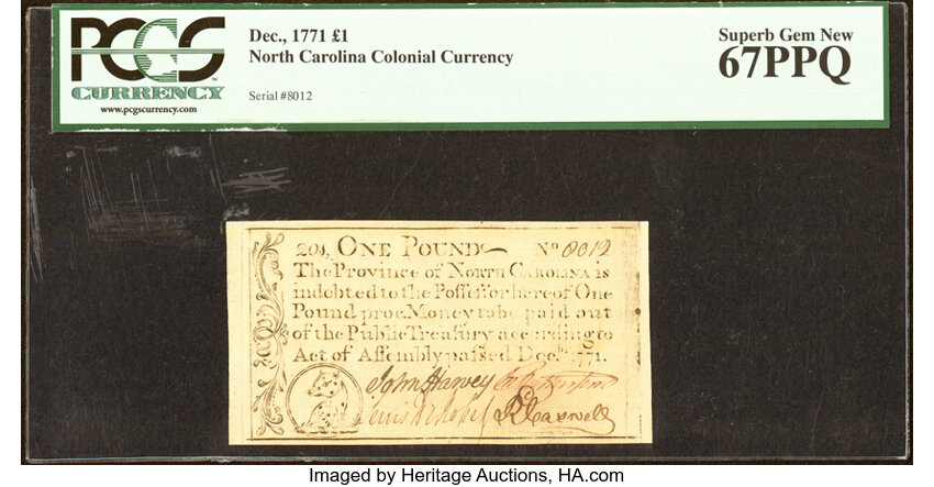 Dec 1771 £1 North Carolina (Fr. NC139) thumbnail 3
