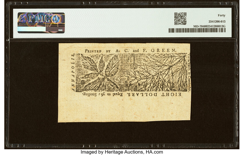 Apr 10, 1774 $8  Maryland (Fr. MD70) thumbnail 10