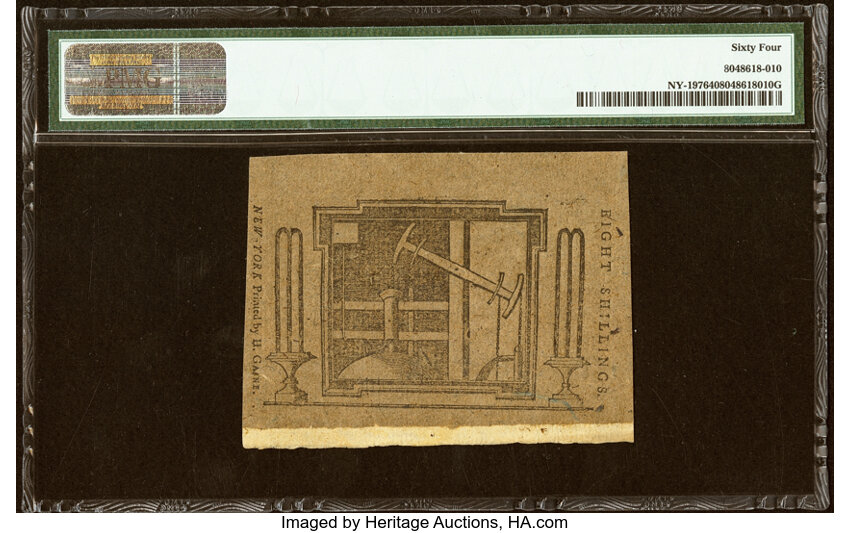 Mar 5, 1776 8s New York (Fr. NY197) thumbnail 8